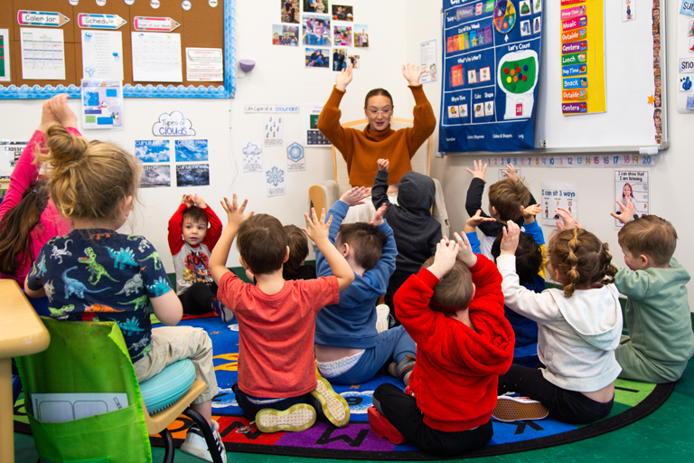 Image of kids playing in sensory bin